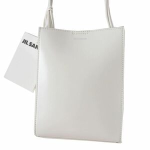 未使用品◎イタリア製 JIL SANDER ジルサンダー JSPS853173 タングル TANGLE スモール SMALL レザー ショルダーバッグ 白 保管袋・タグ付き