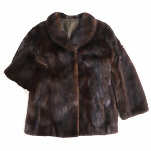 極美品★PARION　パリオン　MINK　ミンク　本毛皮コート　ブラウン　11　毛質艶やか・柔らか◎