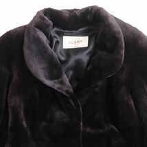 美品●MOONBAT ムーンバット MINK シェアードミンク 本毛皮超ロングコート ダークブラウン 9～11号 毛質艶やか・柔らか◎_画像2