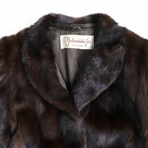 美品●Nakamura Fur ナカムラファー MINK ミンク 本毛皮ショートコート ジャケット ダークブラウン 11号 毛質艶やか・柔らか◎_画像2