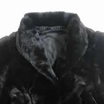 未使用品▲MINK シェアードミンク 本毛皮ショートコート ジャケット ブラック 11号 毛質艶やか・柔らか◎_画像2