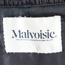 良品▲MITSUKOSHI Malvoisie マルボワジー MINK ミンク 本毛皮ショートコート ジャケット ダークグレー 9～11号 毛質艶やか・柔らか◎_画像6