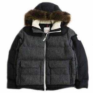 Красивые товары ● 21-22AW MONCLER MONCLER Роберт Херрингбон Узор Логотип Патч пищи с едой вниз x x Black 2