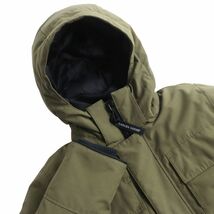 良品●CANADA GOOSE カナダグース MAITLAND/メイトランド 4550M ロゴワッペン付き フーデッドダウンジャケット S カーキ カナダ製 正規品_画像2