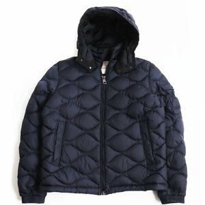 良品●18-19AW MONCLER モンクレール MORANDIERES/モランデレス キルティング フーデッドダウンジャケット ネイビー 3 メンズ