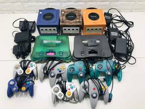 d25★1円～★当時物 任天堂 ニンテンドー Nintendo 64 ゲームキューブ GC 本体 コントローラー 大量まとめてセット 動作未確認の為ジャンク