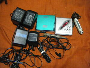 ●シャープ　SONY MD WALKMAN ウォークマン MZ-E75　MD-ST800　ACアダプター　AD-MD23AP AC-E455　ジャンク●