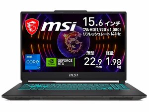 1円～【メーカー再生品】MSI Cyborg 15 A12VF Core i7 12650H 16GB/SSD512GB/Windows11Home/15インチ/GeForce RTX 4060 【同梱不可】