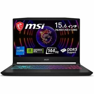 1円～【メーカー再生品】 MSI Katana 15 B12VFK Core i7 12650/16GB/SSD512GB/Windows11Home/15インチ/GeForce RTX 4060【同梱不可】