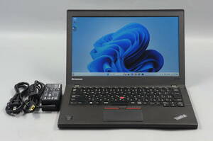 【中古品】モバイルノートPC Lenovo ThinkPad X250 Core i5-5300U MEM:8GB SSD:256GB 無線LAN Windows11Pro64