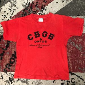 レア 90's CBGB Tシャツ 赤 kidsLサイズ MadeinUSA vintage ニューヨーク パンク punk 甲本ヒロト 真島昌利 クロマニヨンズ ハイロウズ