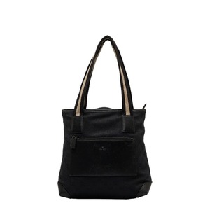 グッチ GGキャンバス トートバッグ 0190402 ブラック キャンバス レザー レディース GUCCI 【中古】