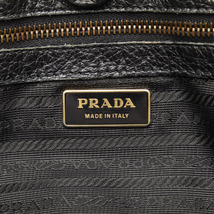 プラダ サイドロゴプレート ハンドバッグ ショルダーバッグ BR2006 ブラック ナイロン レザー レディース PRADA 【中古】_画像7