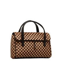 ルイ ヴィトン ダミエ ソバージュ ライオン ハンドバッグ M92131 ブラウン ベージュ ハラコ レザー レディース LOUIS VUITTON 【中古】_画像2