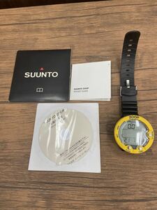 SUUNTO ZOOP 未使用品　スント ズープ バッテリー交換済 取扱説明書ダイブコンピュータ ダイビング イエロー　黄色　