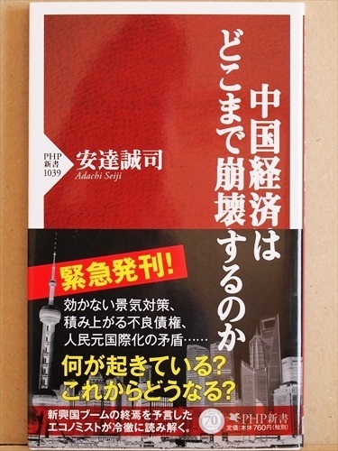 ★送料無料★　『中国経済はどこまで崩壊するのか』　安達誠司　景気　バブル　不良債権　人民元　新書　★同梱ＯＫ★