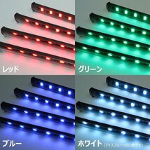 LEDテープ 4本セット USB電源 RGB 8色切替 サウンドセンサー付 15LED リモコン式 テープライト (98)/21и_画像5