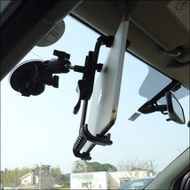 車載ホルダー ガラス吸着タイプ iPad タブレット 7～12インチ対応 DVD カーナビ モニター モバイルホルダー [P]/10И_画像3