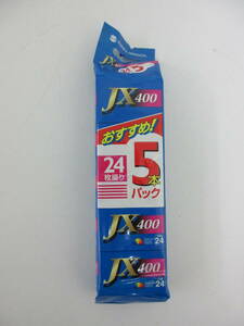 中古 フィル ◆期限切れ 未開封◆ コニカ ミノルタ JX400 5本パック 24枚撮り／Ｆ