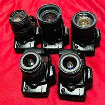 【ジャンク品】 Canon EOS　キヤノン イオス　一眼レフ　フィルムカメラ レンズセット 5台 大量　まとめ売り お買い得品 　④_画像3