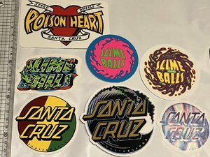 JB即決 SANTACRUZ SLIMEBALL STICKER SET サンタクルーズ スライムボール ステッカー 7枚 セット POWELL WHEEL