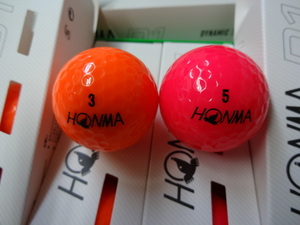 【送料無料!!】HONMA GOLF 本間 ホンマゴルフ D1 ゴルフボール 新品 1ダース(オレンジ６個・ピンク６個)