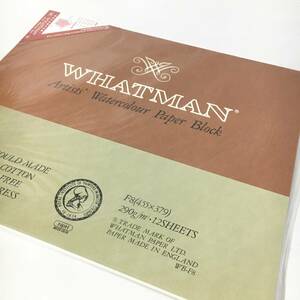 KI24/71　最高級 水彩紙 ワットマン WHATMAN 中性紙 F8 455mm×379mm 図画用紙 画材 英国王室水彩画協会 100％コットン holbein ①〇