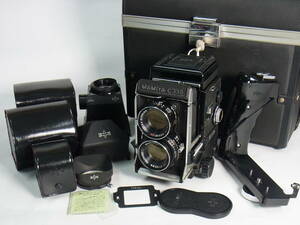 B554 外装良好 シャッターOK MAMIYA C330 PROFESSIONAL 二眼 カメラ マミヤ プロフェッショナル SEKOR DS 3.5 105mm ファインダー ハンドル