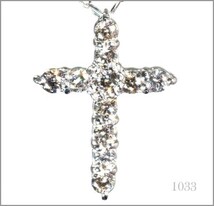 【高級】 K18 天然 ダイヤモンド クロス ネックレス ペンダント 高級 天然　18金製_画像2