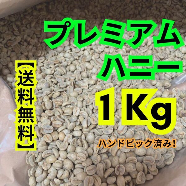 【24時間以内に発送】プレミアムハニー 【生豆珈琲】【1Kg 】【送料無料】