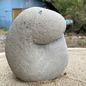モフモフ石　しろくまの赤ちゃん　2kg 安倍川石　オブジェ　天然石