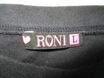 BF453【RONI・ロニー】ロゴラメプリント　長袖　Ｔシャツ　女児　黒　Ｌ　(150)_画像8