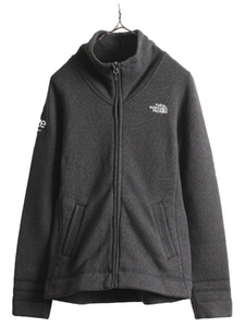 ノースフェイス セーター フリース ジャケット レディース S / 古着 アウトドア The North Face フルジップ 裏起毛 ニット ブルゾン 濃灰