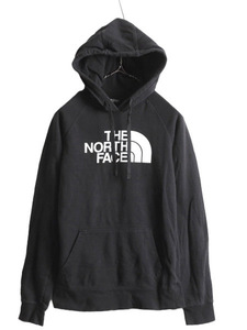 ノースフェイス プリント スウェット フード パーカー レディース S / 古着 The North Face トレーナー 裏起毛 プルオーバー アウトドア 黒