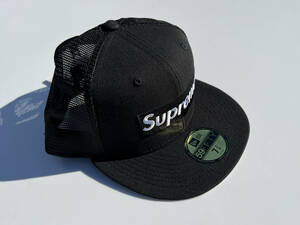 7 3/4 Supreme Box Logo Mesh Back New Era Black シュプリーム ボックス ロゴ メッシュ バック ニューエラ キャップ