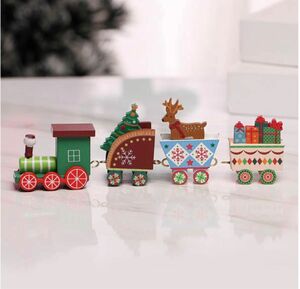 クリスマス　オーナメント　トレイン　汽車　インテリア雑貨　置物　カラフル