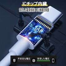 送料無料 USB Type-C to C ケーブル 1m 1.5m 2m 各1本 3本セット PD 急速充電 データ転送対応 スマホiPhone15 充電ケーブル USBコード iPad_画像4