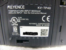 ★動作保証美品★ KEYENCE PLC KV-TP40 温度アナログ4ch入力装置(補償抵抗4個付)_画像3