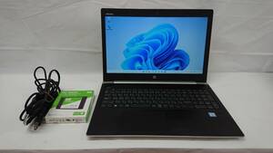 【1円スタート】HP PROBOOK 450 G5 (i5-7200U/4GB/新品SSD:240GB）＃H-SR3J