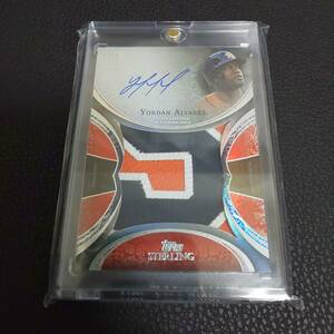 【Yordan Alvarez】 ジャンボパッチ 直筆サインカード レッドパラレル 3枚限定 Auto 2022 Topps Sterling Baseball Houston Astros