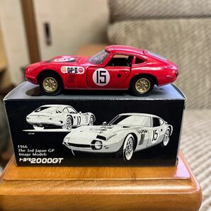 絶版品　日本製　特注(トヨタ自動車博物館)トミカダンディ　トヨタ2000GT 1966年第三回日本グランプリイメージモデル(赤)No15