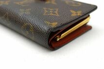 ★極美品★ ルイヴィトン Louis Vuitton モノグラム ポルトモネ ヴィエノワ がま口 財布 本物 美品 1円 M61663 定価約7万 23111901_画像5