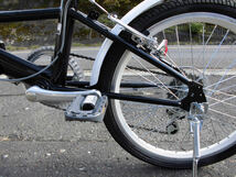 1円～courreges 折り畳み自転車 SHIMANO 6速 20インチ 黒色 9488_画像6