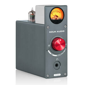 Douk Audio T4 PLUS 5654 真空管レコードプレーヤー ステレオ プリアンプ ヘッドフォンアンプ VUメーター フォノプリアンプ(SUC-T4PLUS)の画像2