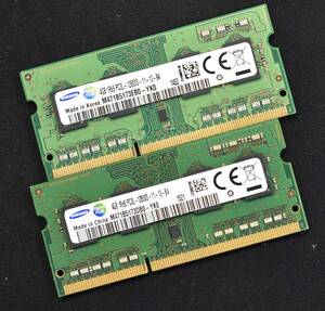 8GB (4GB 2枚組) PC3L-12800S DDR3-1600 S.O.DIMM 204pin 1Rx8 1.35V 低電圧対応 1.5V対応 SAMSUNG 4G 8G (管:SA4858 x3s