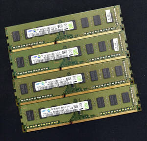 8GB (2GB 4枚組) PC3-12800 PC3-12800U DDR3-1600 240pin non-ECC Unbuffered DIMM 1Rx8 1.5V Samsung サムスン (管:SA4815 x6s 