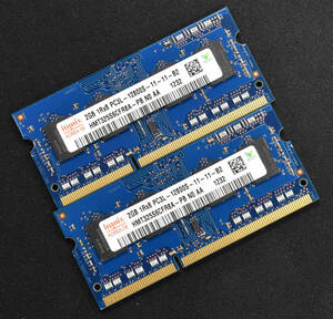 4GB (2GB 2枚組) PC3L-12800S DDR3L-1600 S.O.DIMM 204pin 1Rx8 (8chip) 1.35V 低電圧対応 (1.5V対応) HYNIX 2G 4G (管:SB0014 x9s