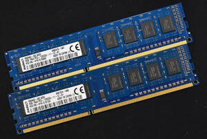 8GB (4GB 2枚セット) PC3-12800 PC3-12800U DDR3-1600 240pin non-ECC Unbuffered DIMM 1Rx8 Kingston (管:SA5299