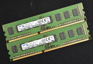 8GB (4GB 2枚組) PC3L-12800 PC3L-12800U DDR3L-1600 240pin non-ECC Unbuffered DIMM 1Rx8 Samsung 1.35V 1.5V (管:SA5355 x2s