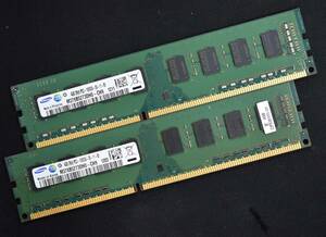 8GB (4GB 2枚セット) PC3-10600 PC3-10600U DDR3-1333 240pin non-ECC Unbuffered DIMM 2Rx8 Samsung純正 (管:SA5388